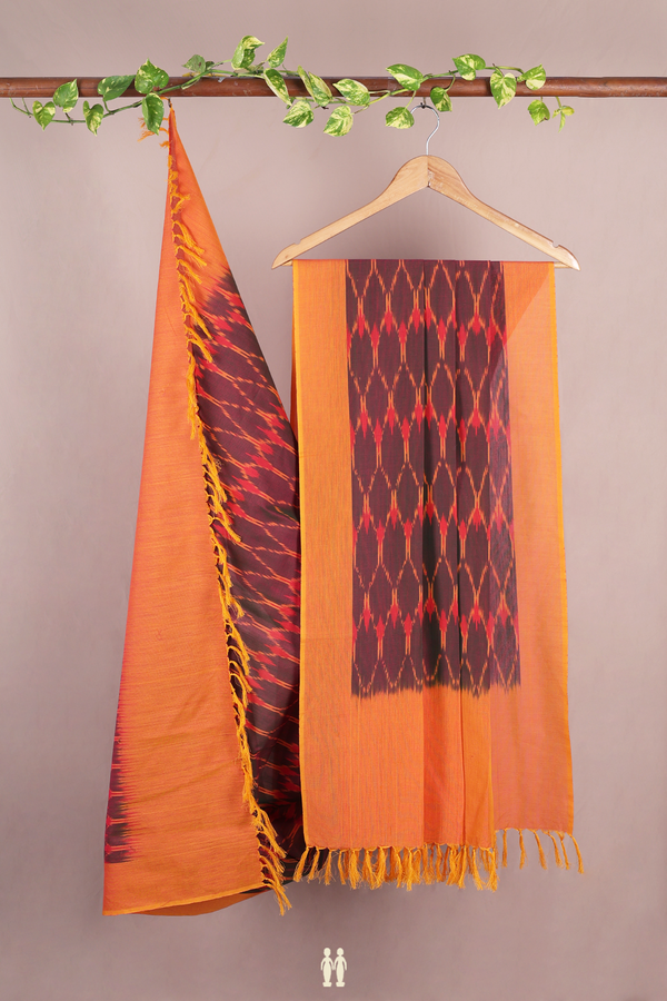 Ikat Design Dual Tone Pochampally Cotton Dupatta