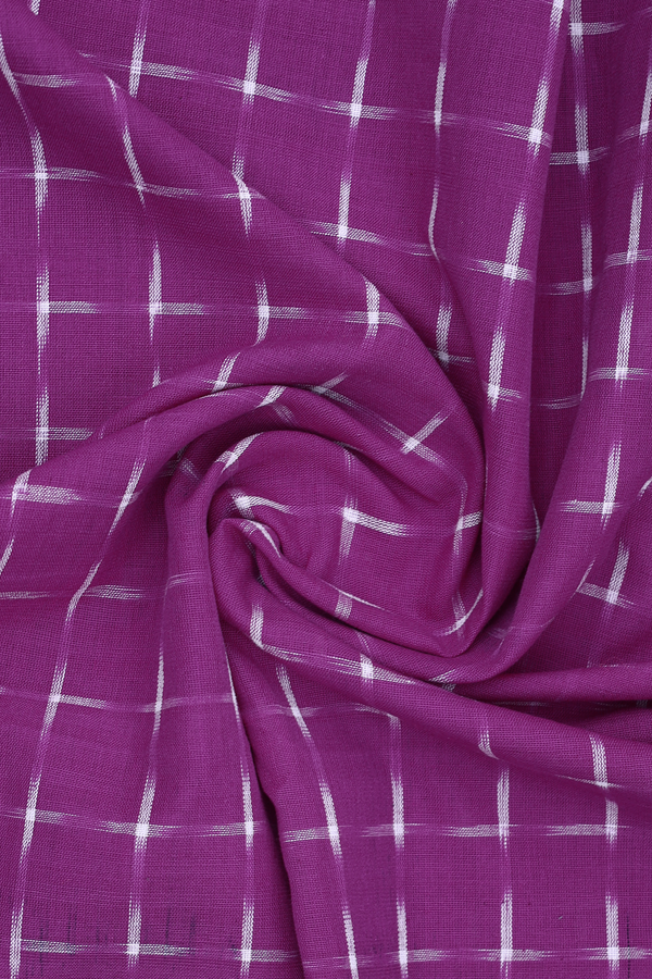 Ikat Buttas Grape Purple Pochampally Cotton Dupatta