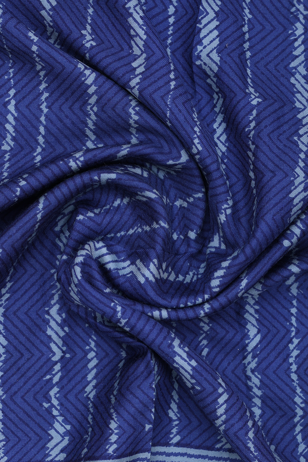 Stripes Design Royal Blue Pashmina Dupatta