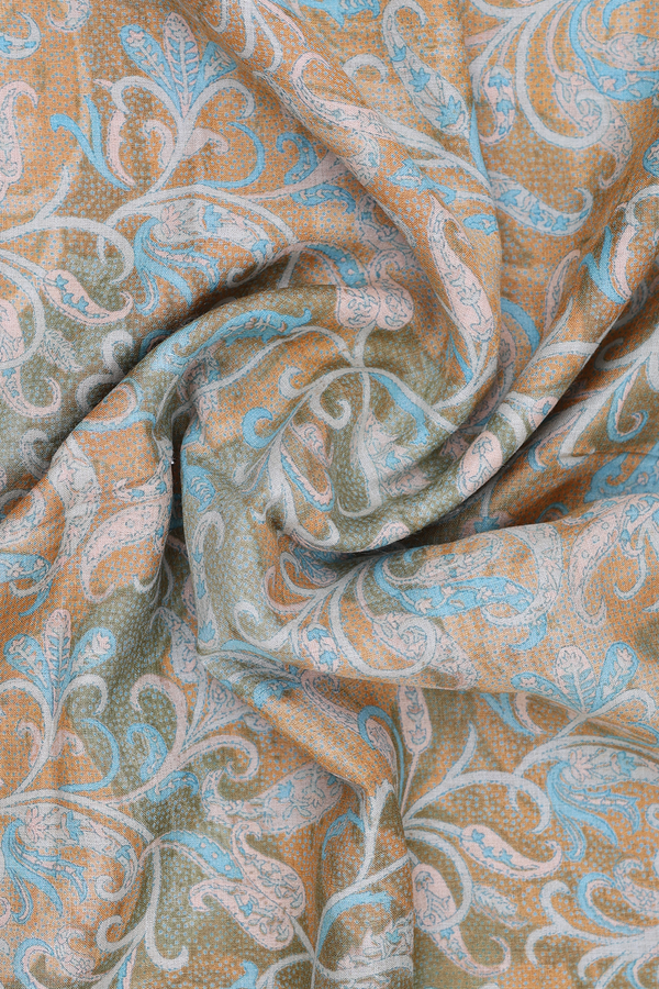 Printed Design Multicolor Tussar Silk Dupatta