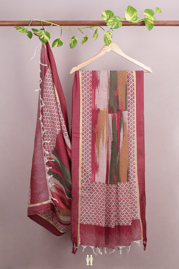 Allover Design Multicolor Chanderi Dupatta