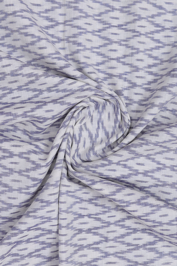 Ikat Design Off White Cotton Dupatta