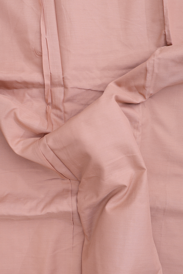 Dharwad Cotton Saree In Biscuit Color With Contrast Border