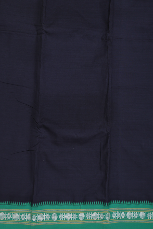 Dharwad Cotton Saree In Black With Contrast Border