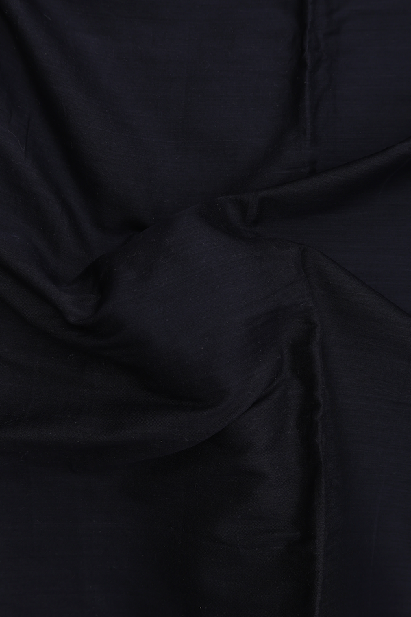 Dharwad Cotton Saree In Black With Paisley Border