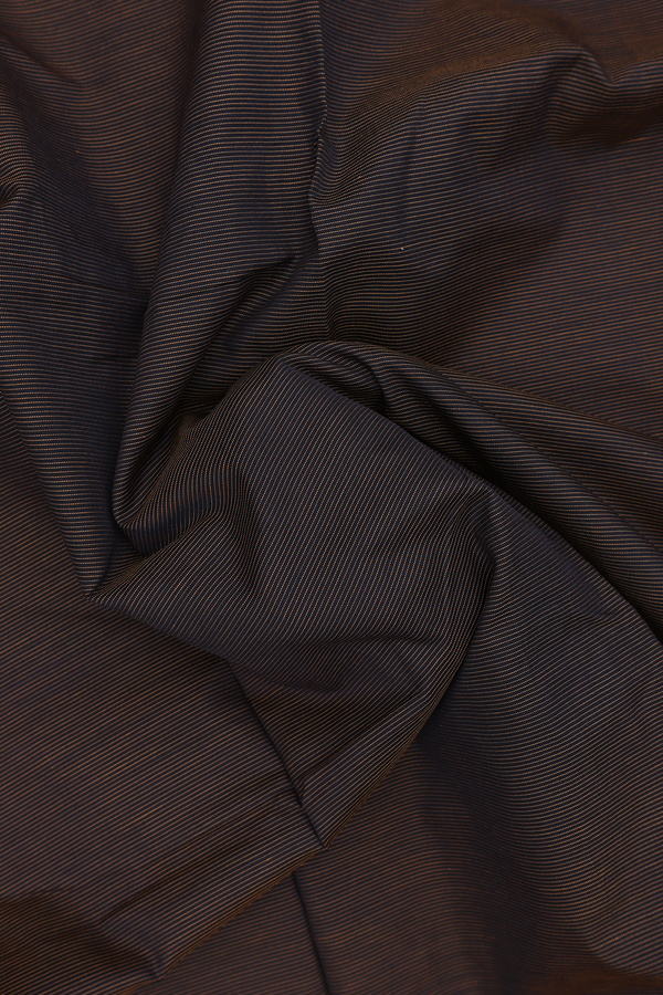 Dharwad Cotton Saree In Black With Stripes Design