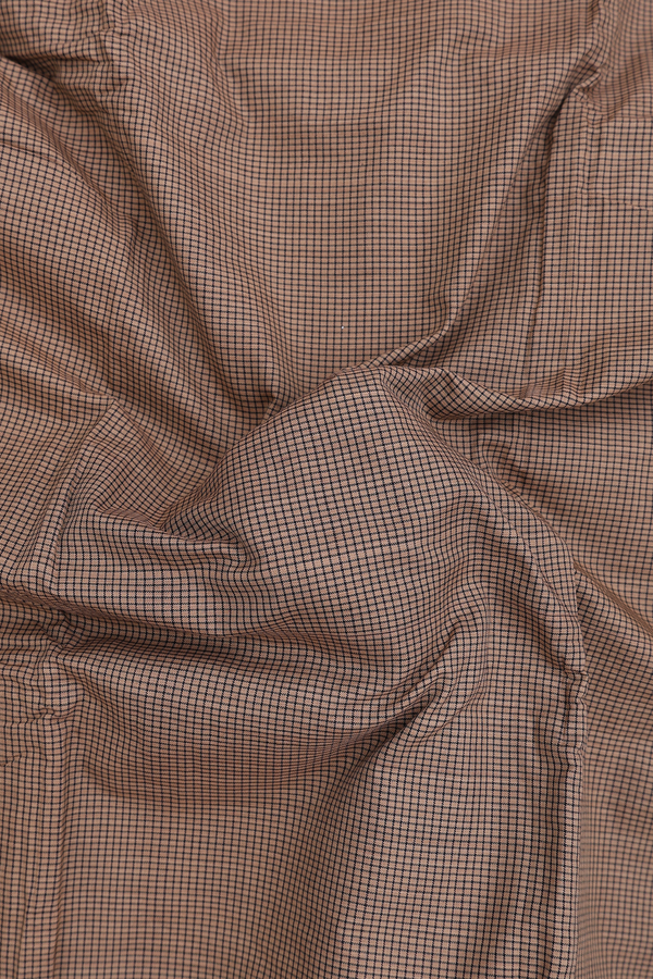 Dharwad Cotton Saree In Brown With Checks Design