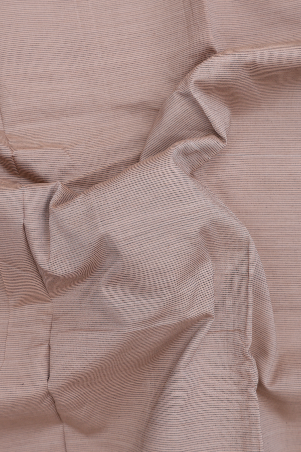 Dharwad Cotton Saree In Cream Color With Stripes Design