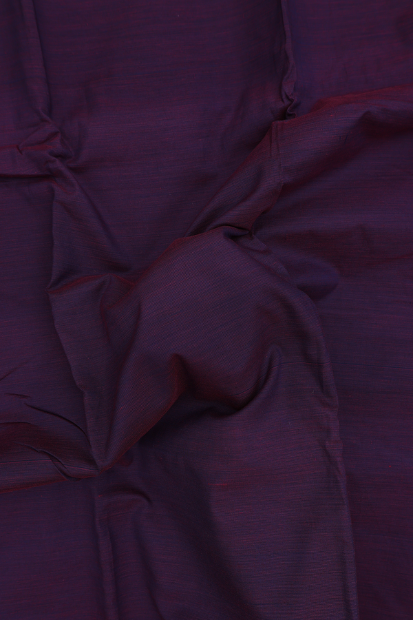 Dharwad Cotton Saree In Deep Purple With Contrast Border