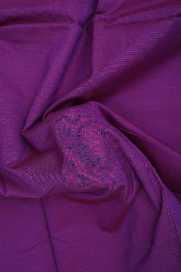 Dharwad Cotton Saree In Grape Purple With Contrast Border