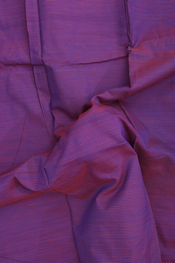 Dharwad Cotton Saree In Grape Purple With Stripes Design