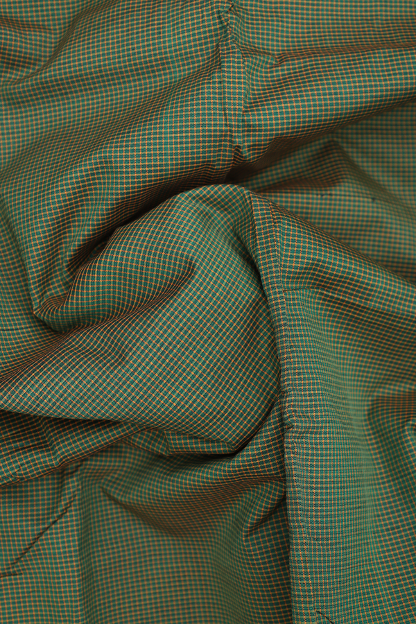 Dharwad Cotton Saree In Green With Checks Design