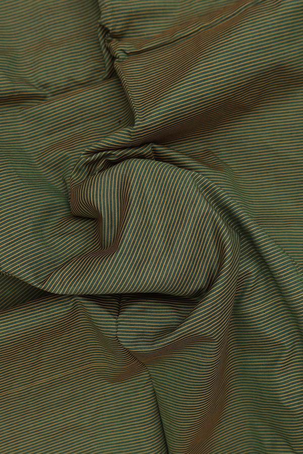 Dharwad Cotton Saree In Green With Stripes Design