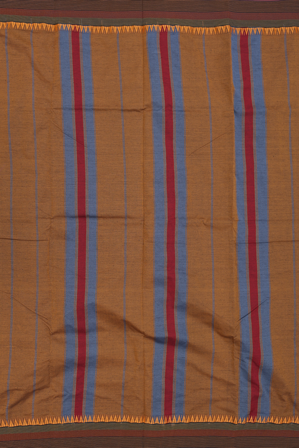 Dharwad Cotton Saree In Grey With Contrast Border