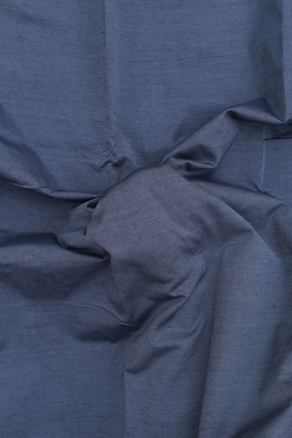 Dharwad Cotton Saree In Grey With Contrast Border