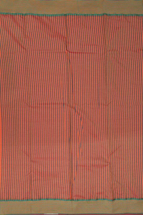 Dharwad Cotton Saree In Magenta With Checks Border