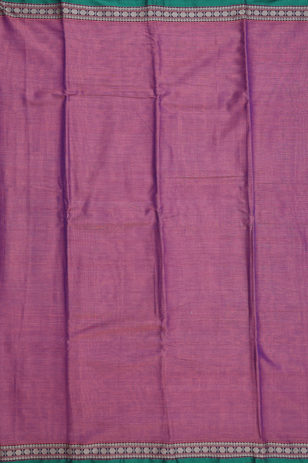Dharwad Cotton Saree In Mulberry With Rudraksh Border