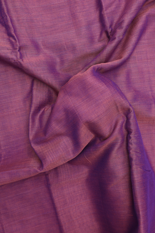Dharwad Cotton Saree In Mulberry With Rudraksh Border