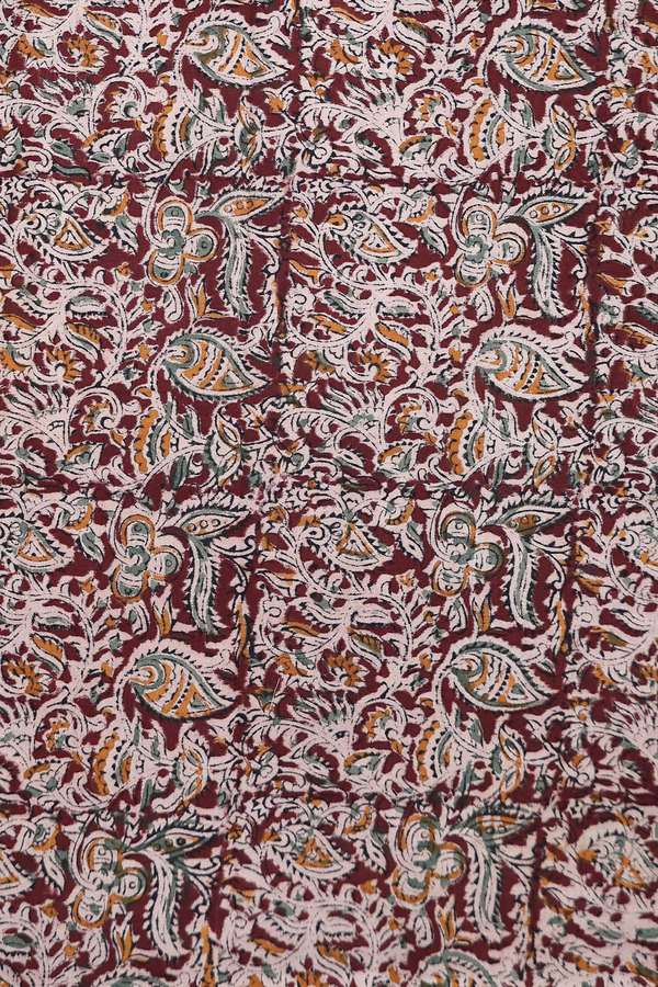 Dharwad Cotton Saree In Plum Purple With Stripes Design