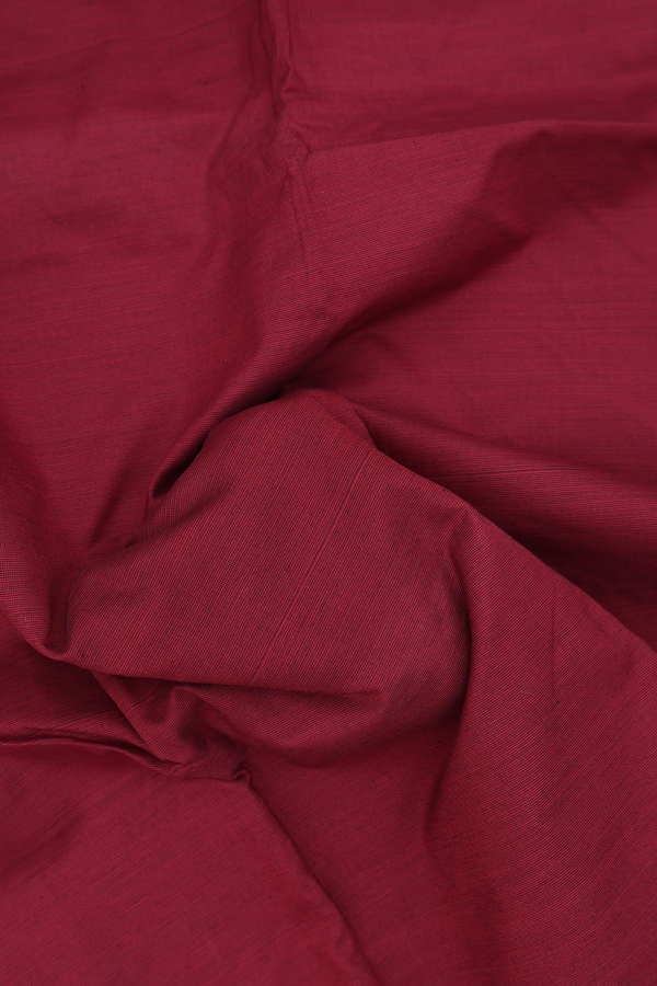 Dharwad Cotton Saree In Red With Contrast Border