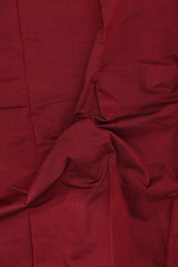 Dharwad Cotton Saree In Red With Contrast Border