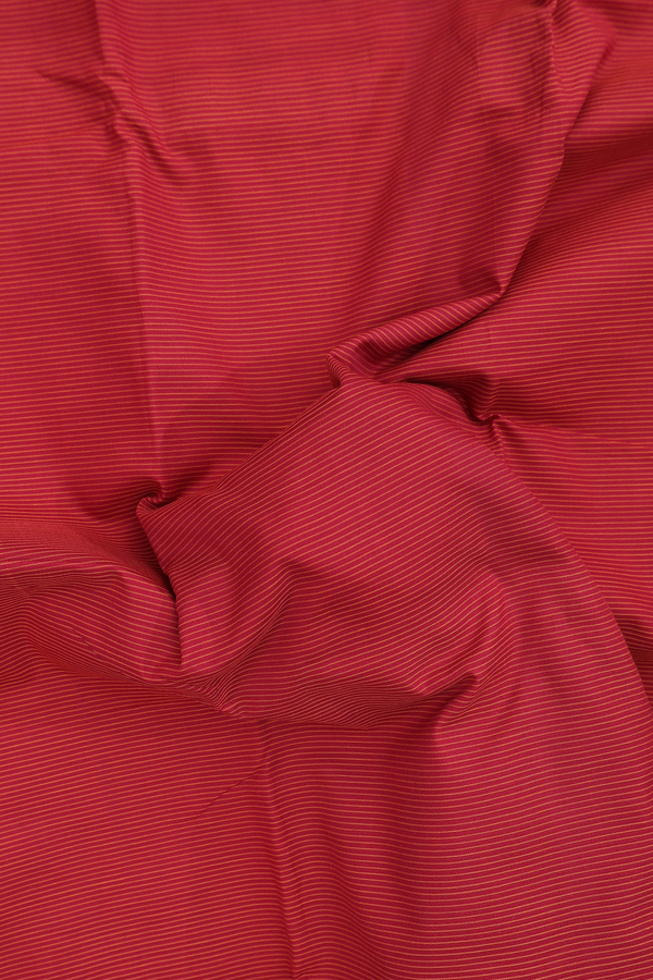 Dharwad Cotton Saree In Red With Stripes Design