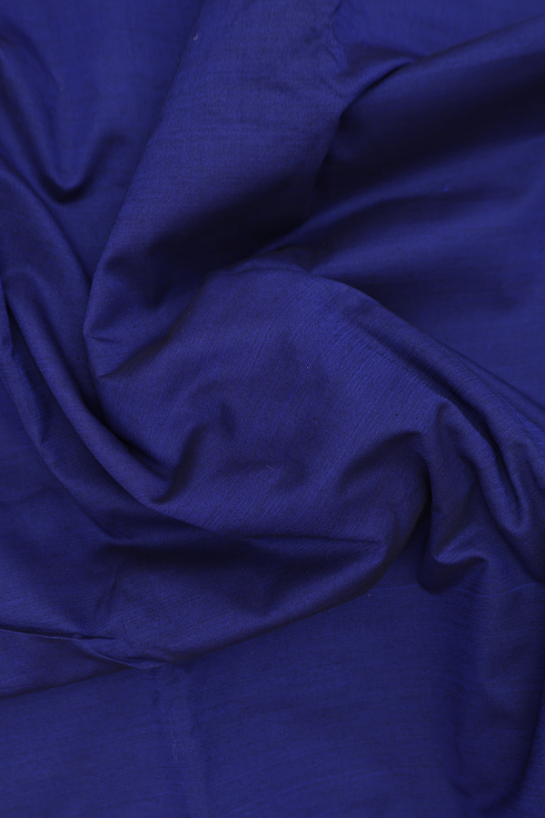 Dharwad Cotton Saree In Royal Blue With Contrast Border