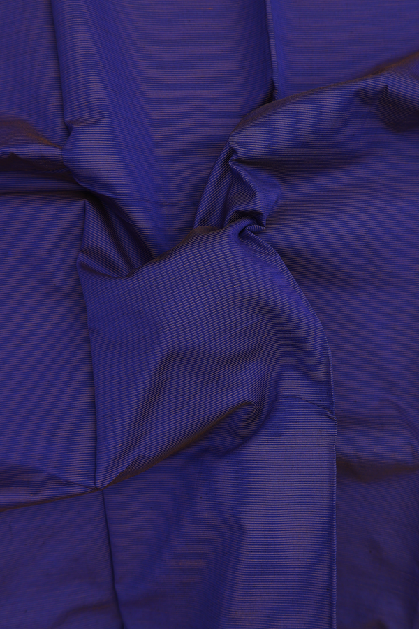 Dharwad Cotton Saree In Royal Blue With Stripes Design