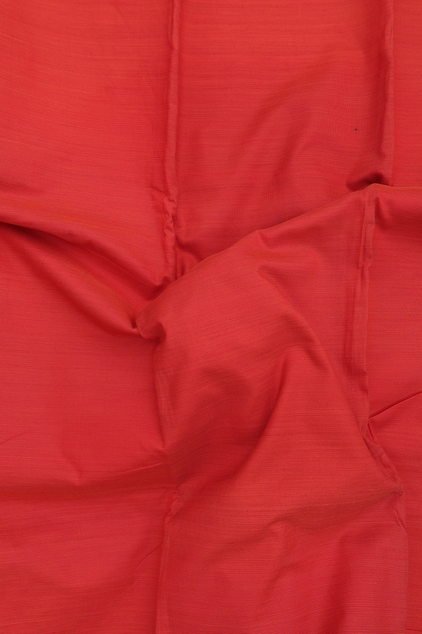 Dharwad Cotton Saree In Spiced Orange With Contrast Border