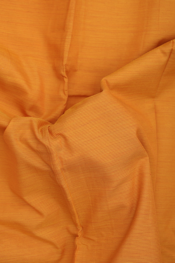 Dharwad Cotton Saree In Yellow With Stripes Design