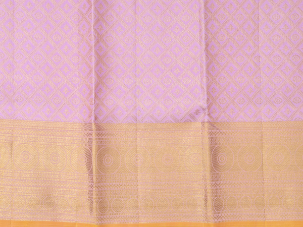 Diamond Design Pink Kanchipuram Silk Pavadai Sattai Material