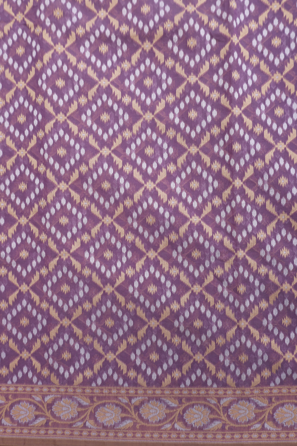 Diamond Design Purple Kota Half Saree Material