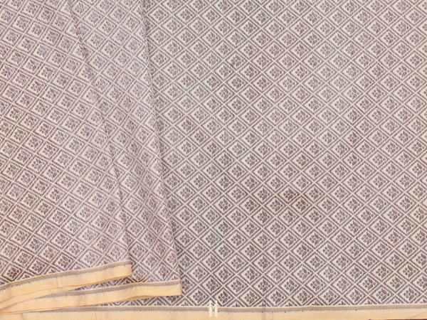 Diamond Design Yellowish Beige Kanchipuram Blouse Material