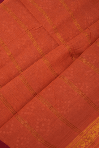 Diamond Printed Buttas Ruby Red Sungudi Cotton Saree