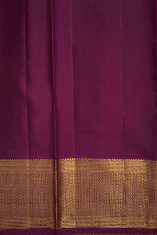 Elephant Zari Buttas Golden Brown Kanchipuram Silk Saree