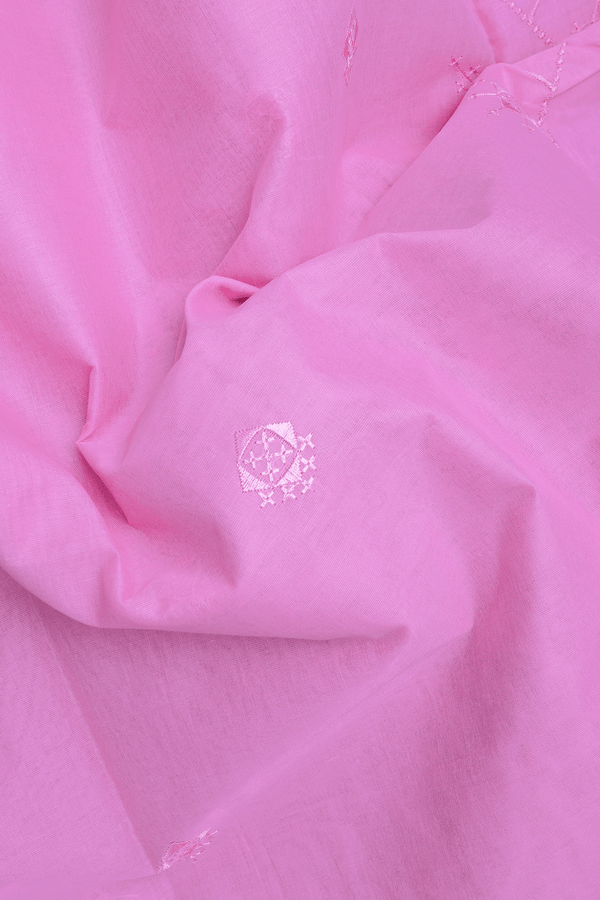 Embroidered Design Orchid Pink Ahmedabad Cotton Saree