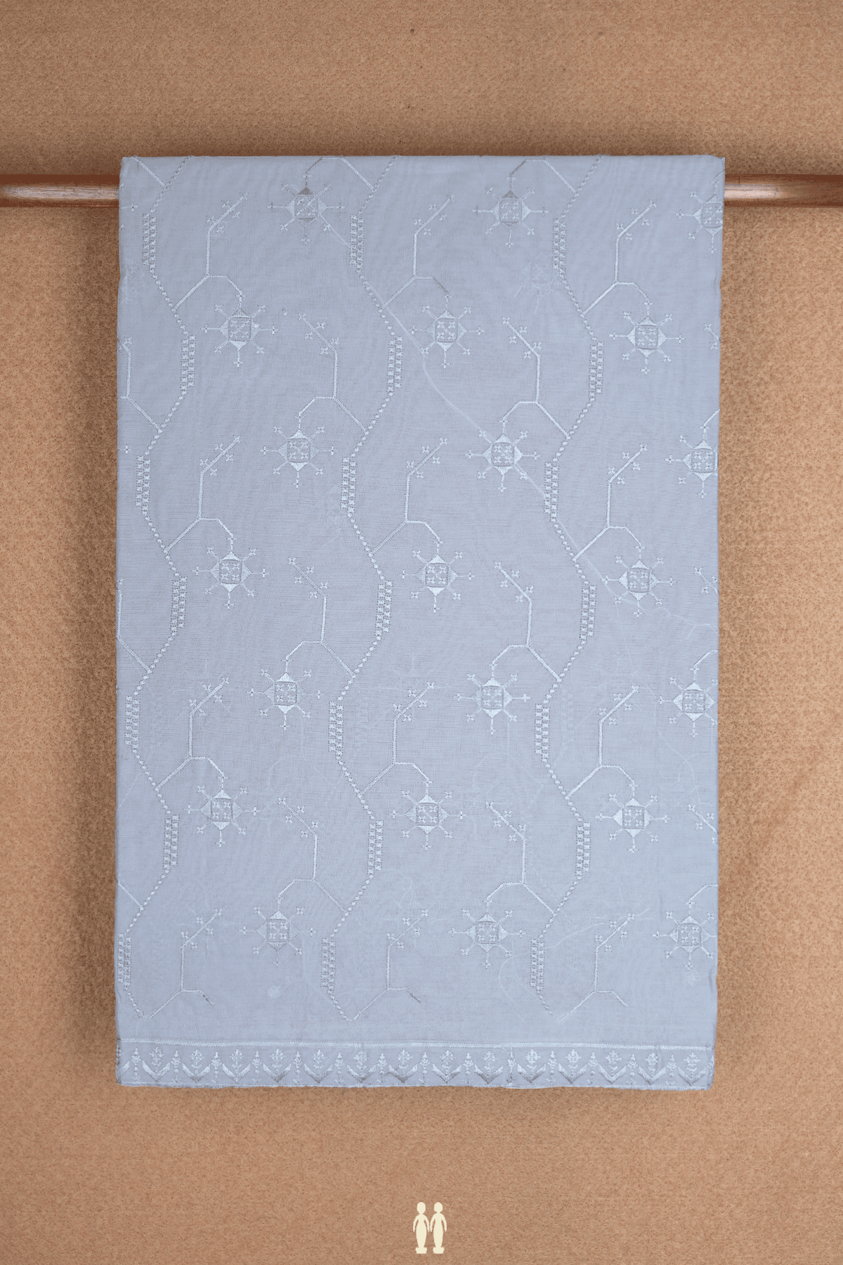 Embroidered Design Slate Grey Ahmedabad Cotton Saree