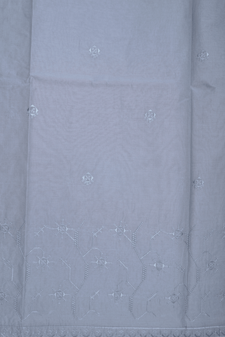 Embroidered Design Slate Grey Ahmedabad Cotton Saree