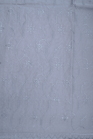 Embroidered Design Slate Grey Ahmedabad Cotton Saree