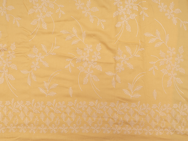 Embroidered Design Yellow Cotton Unstitch Salwar Material