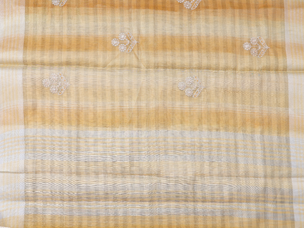 Embroidered Design Yellow Silk Cotton Salwar Material