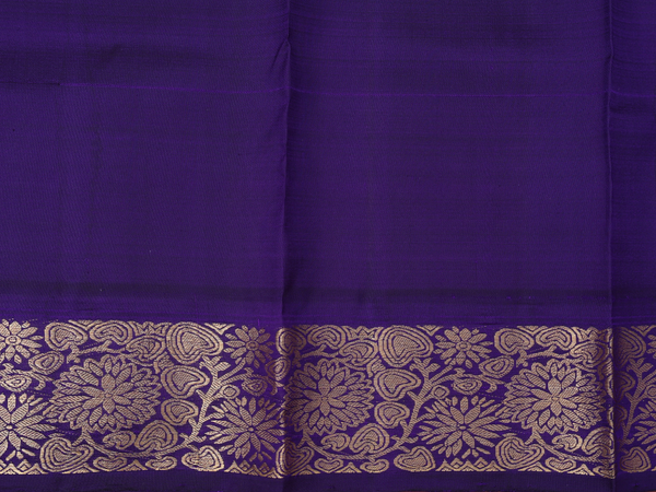 Floral Border Pink Kanchipuram Silk Pavadai Sattai Material