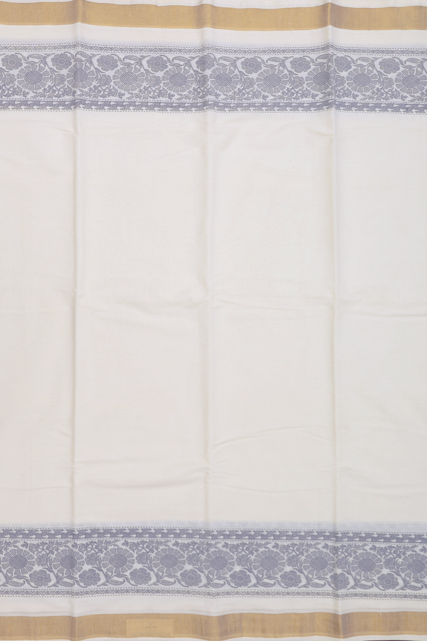 Floral Border White Onam Collection