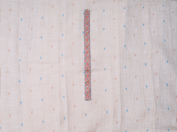 Floral Buttas Beige Cotton Unstitched Salwar Material