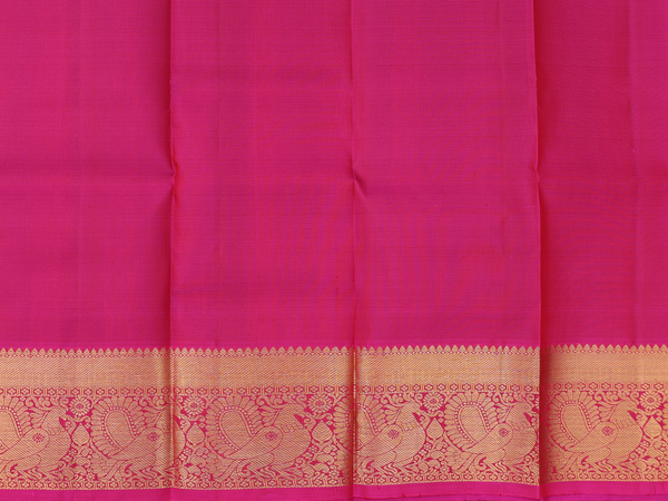 Floral Buttas Berry Purple Kanchipuram Pavadai Sattai Material