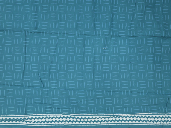 Floral Buttas Cerulean Blue Cotton Unstitched Salwar Material