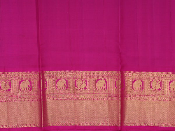 Floral Buttas Deep Purple Kanchipuram Pavadai Sattai Material