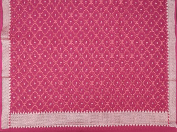 Floral Buttas Pink Kota Cotton Unstitched Salwar Material