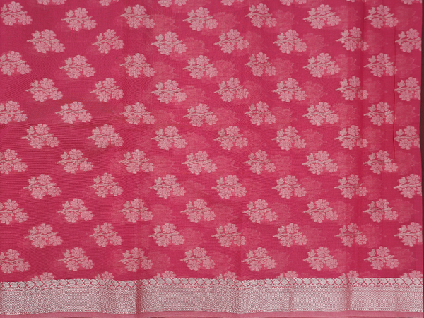 Floral Buttas Pink Kota Unstitched Salwar Material