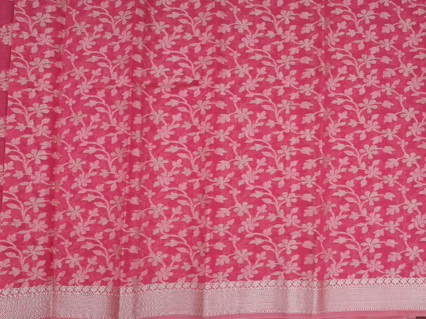 Floral Buttas Pink Kota Unstitched Salwar Material